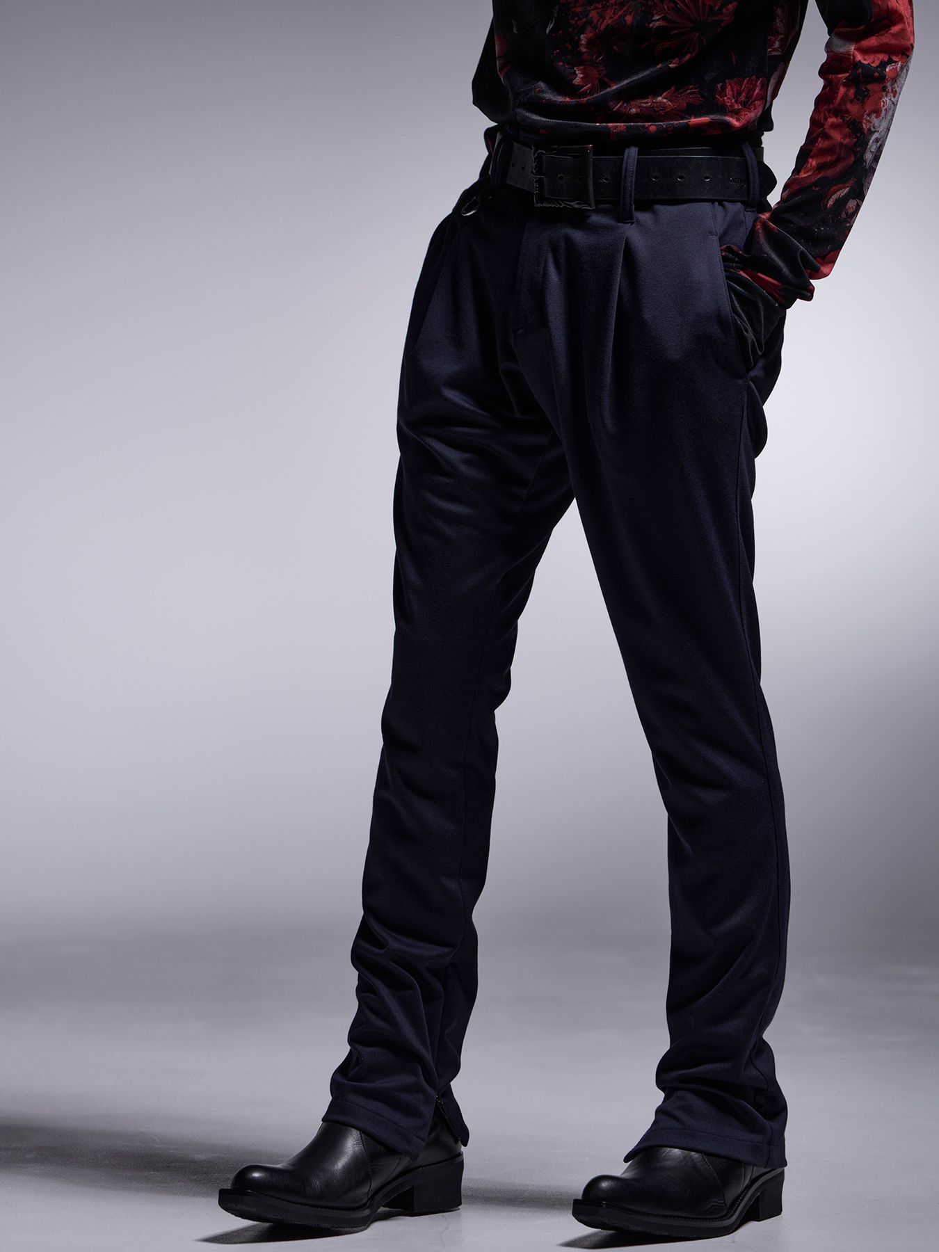 【予約品 7月13日(日) 締切】1Tuck Slim Slacks / 1タック スリムスラックス / ネイビー