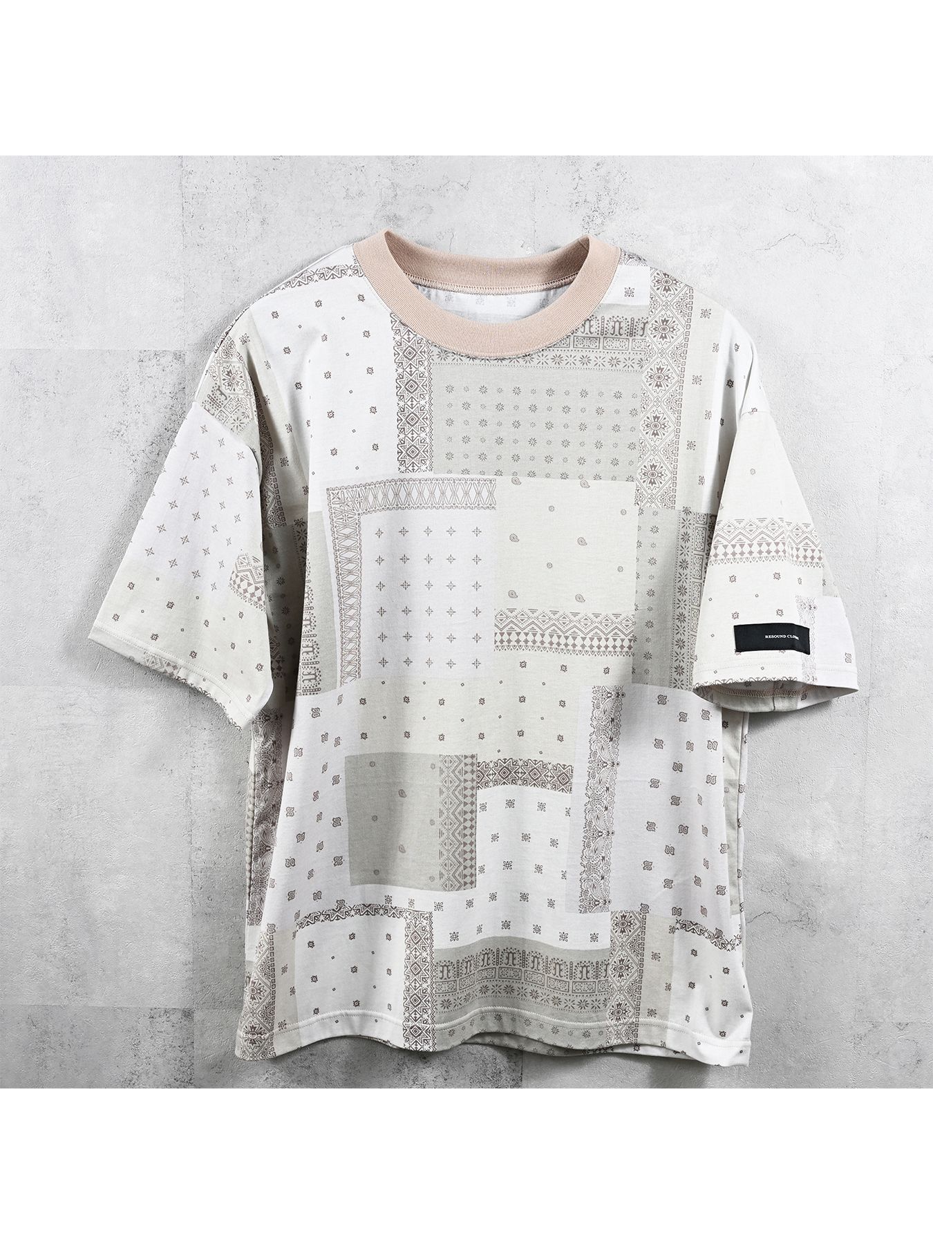 【予約品 】BANDANA OVER TEE / バンダナオーバーサイズTシャツ / ベージュ