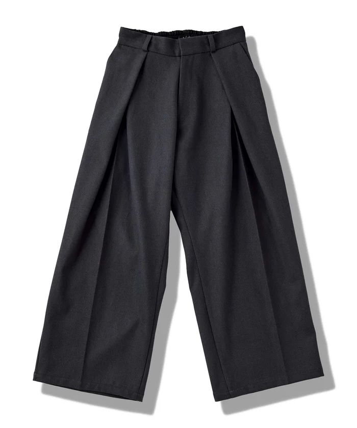 クロスタックワイドトラウザーズ グレー【NOID.】