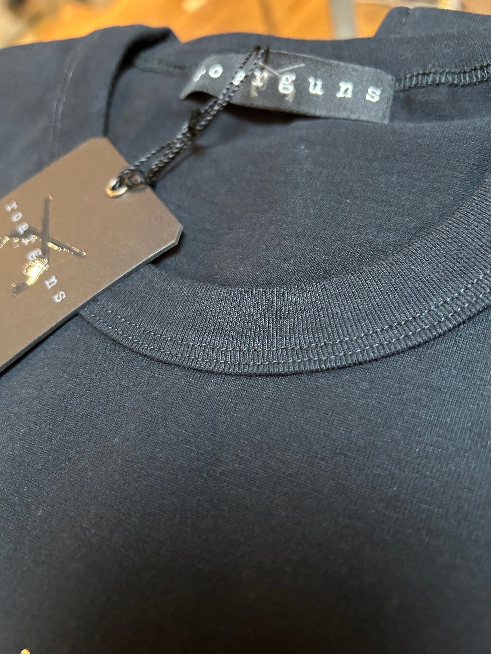 FACE TEE /スワロフスキークロス Tシャツ / ブラック