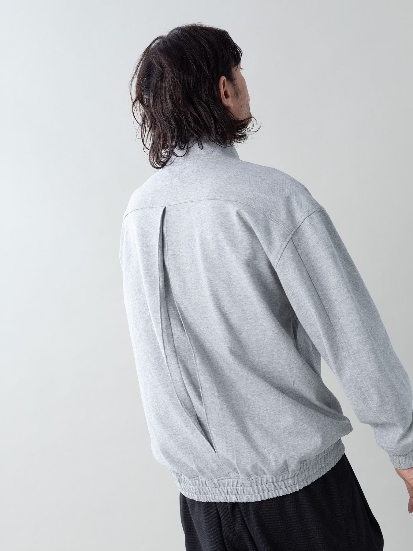 【予約品 5月6日(水) 締切】MOLD-SWEATJACKET / スタンドブルゾン / 杢グレー