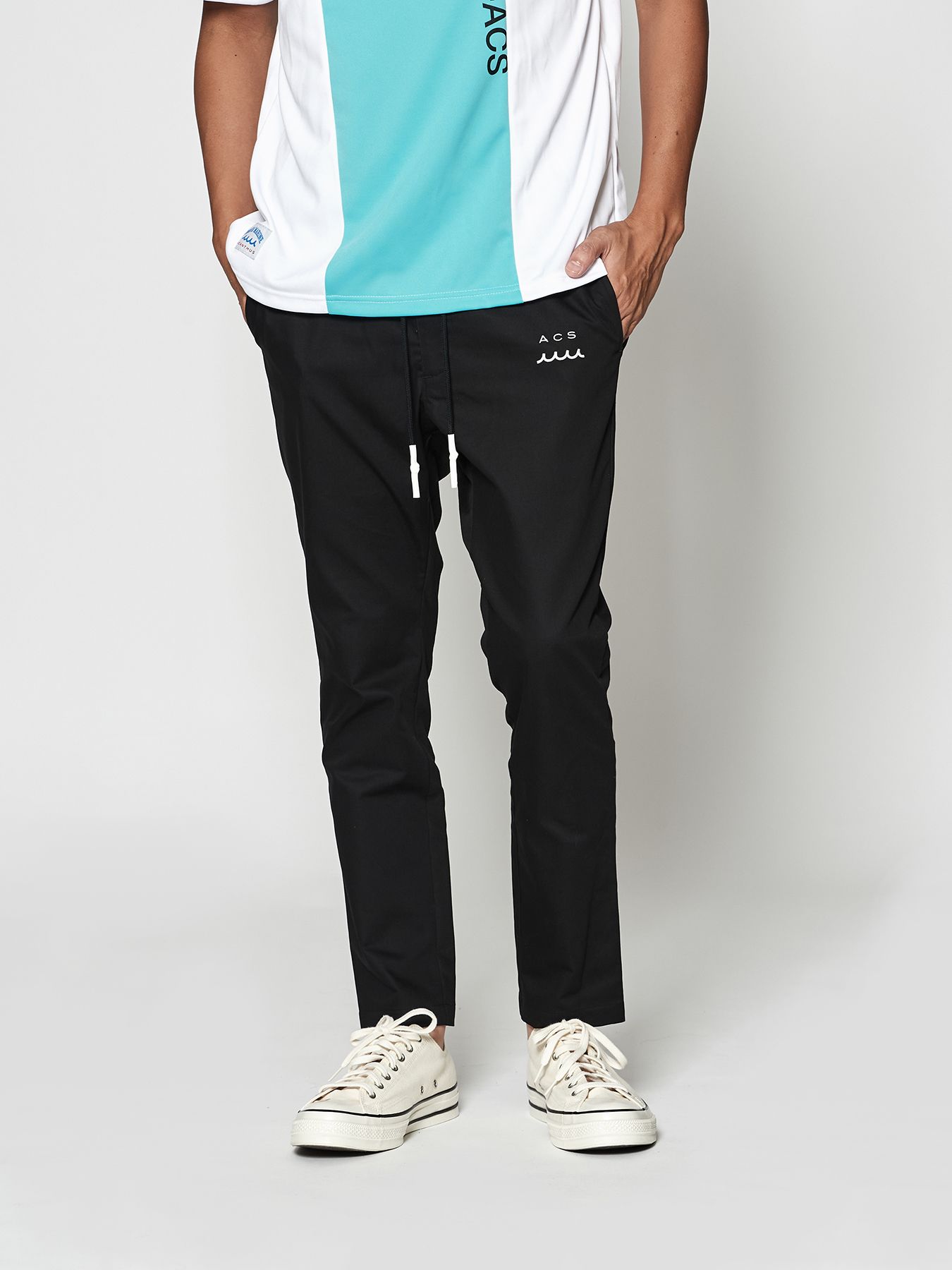 【予約品 10月9日(木) 締切】muta Easy Tight Pants / イージータイトパンツ / ブラック【Acanthus × muta MARINE】