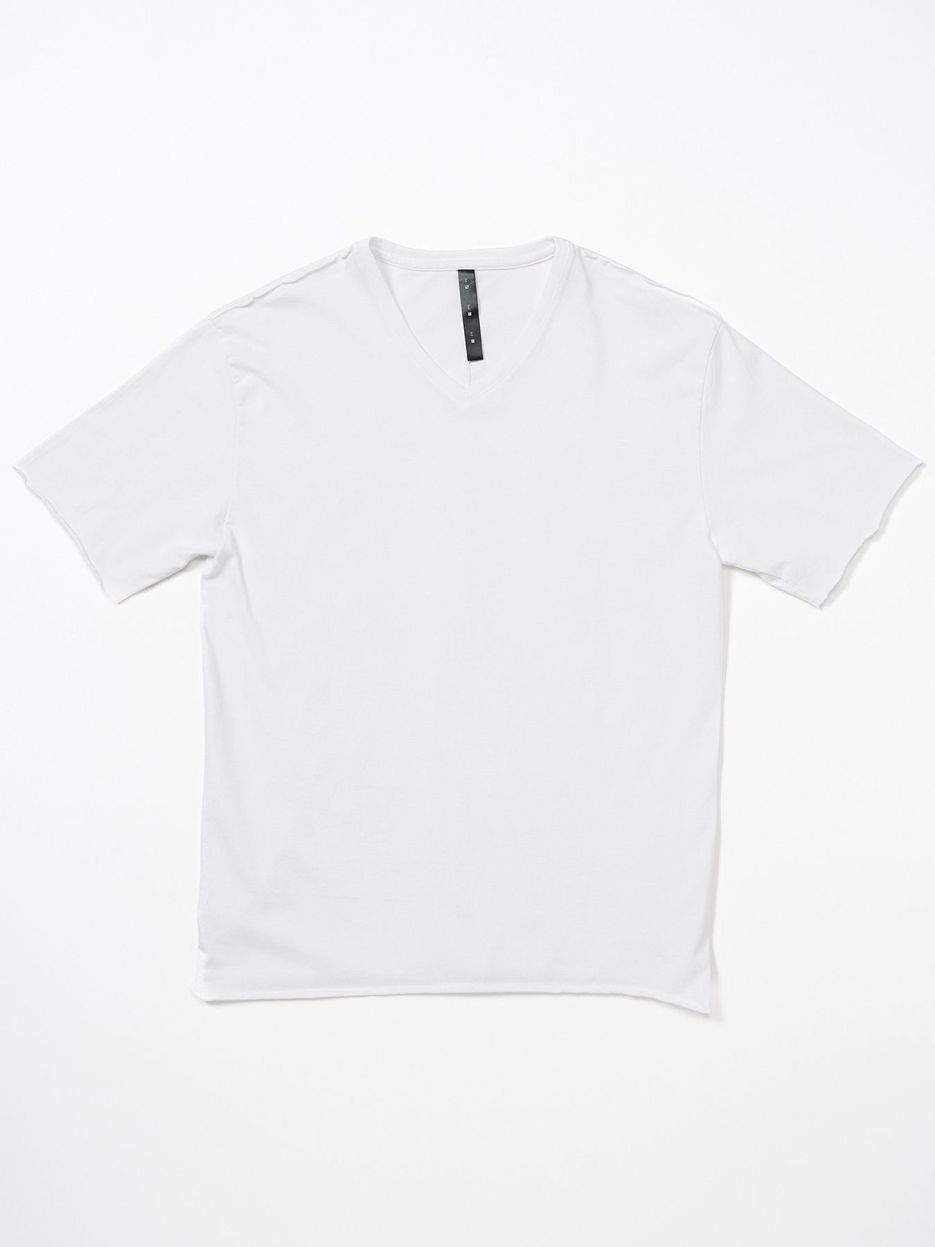 【予約品 9月23日(火) 締切】wide cut-off V-neck S/S / ワイド カットオフ Vネック ショートスリーブ / ホワイト