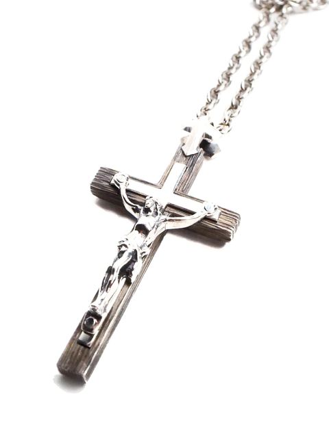 【予約品 10月13日(月) 締切】Silver925 TINY CROSS NECKLACE / タイニークロスネックレス（流木加工 / 鏡面磨き）