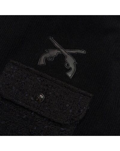 【予約品 】CORDUROY SH / コーデュロイ シャツクロスガンパッチ / ブラック[26FGS-02A]