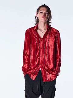 【予約品 6月29日(月) 締切】TOGE Velvet Shirt / ベルベット シャツ / レッド