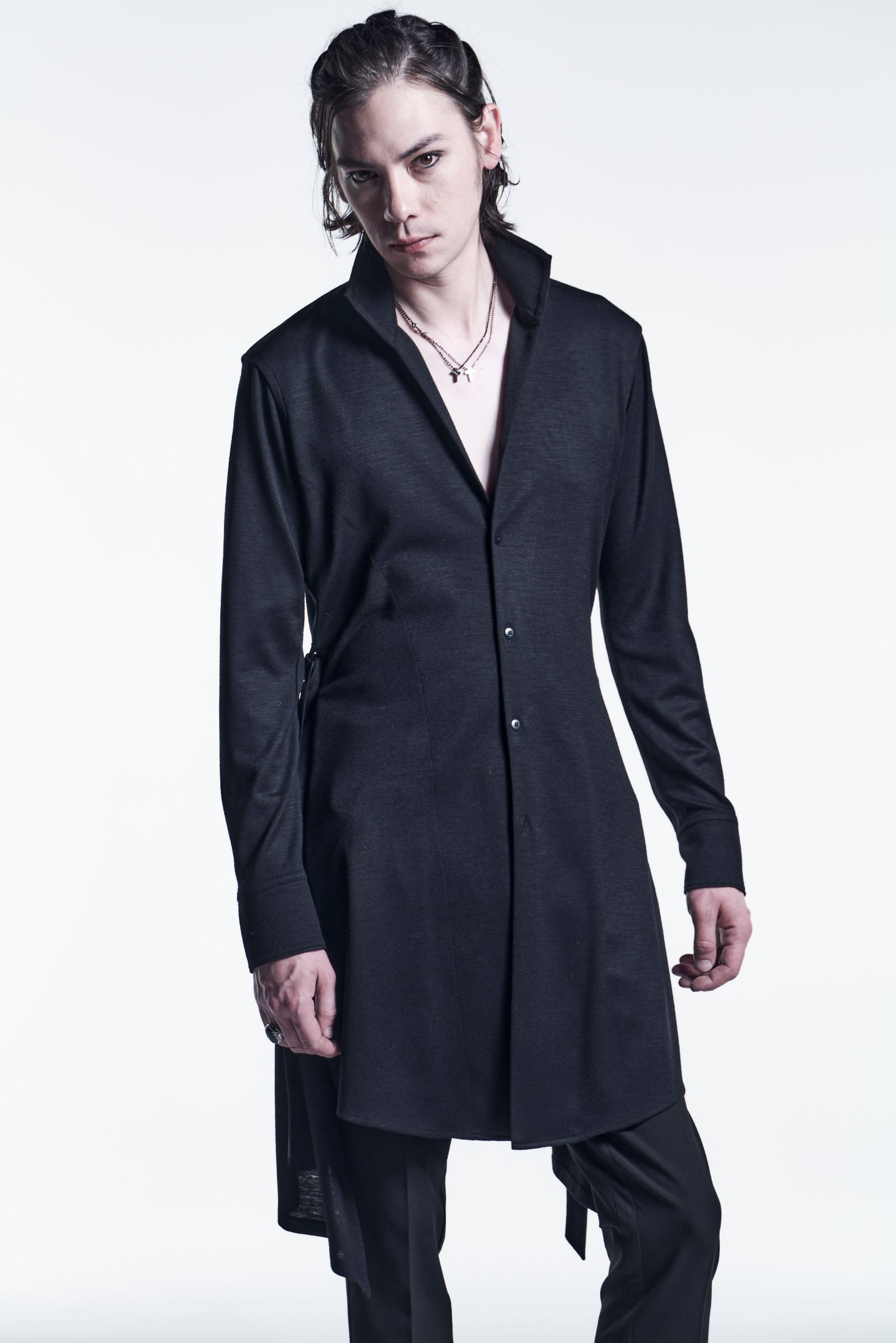 《予約品》 SkipperFlareShirts WoolJersey / Black 【kiryuyrik】 6月入荷予定
