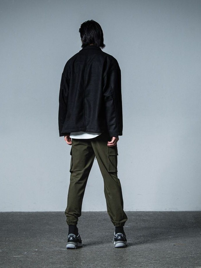 《予約品》 MELTON OVER PCOAT / コートジャケット / ブラック