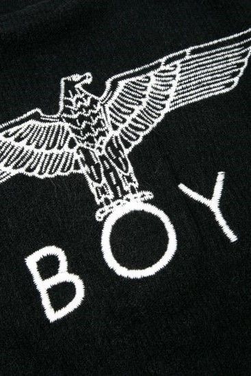 BOY EAGLE WOOL KNIT CARDIGAN / BLACK 【BOY LONDON】