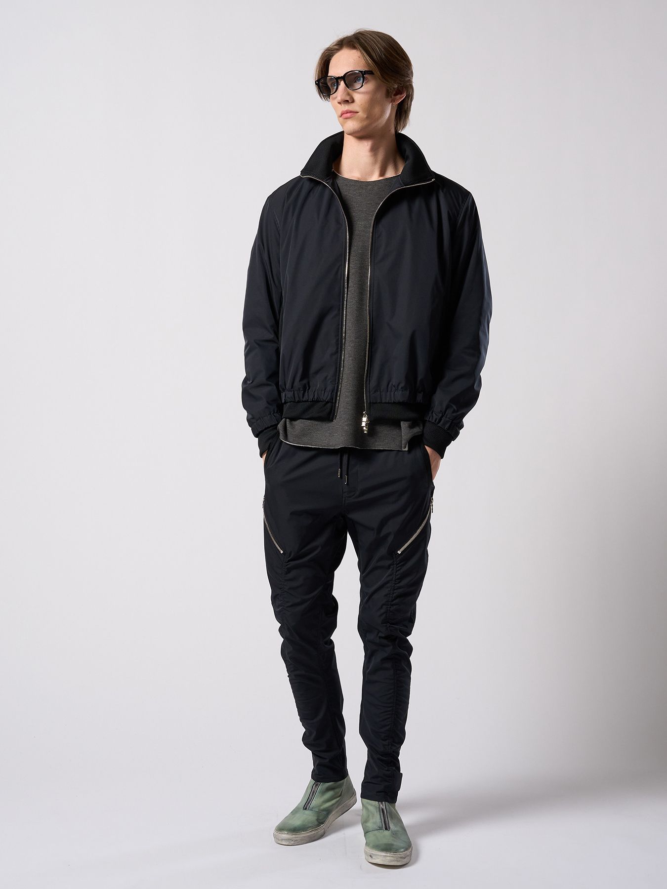 【予約品 4月19日(日) 18時締切】puckering banana teck pants / パッカリング バナナ テックパンツ / ブラック