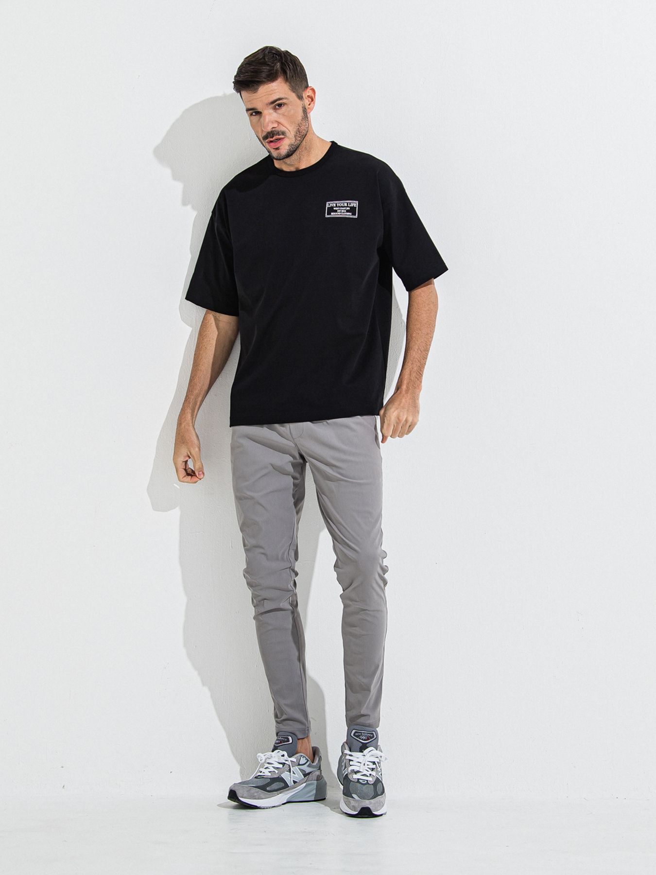 CREW OVER TEE /  クルーオーバーサイズTシャツ / ブラック