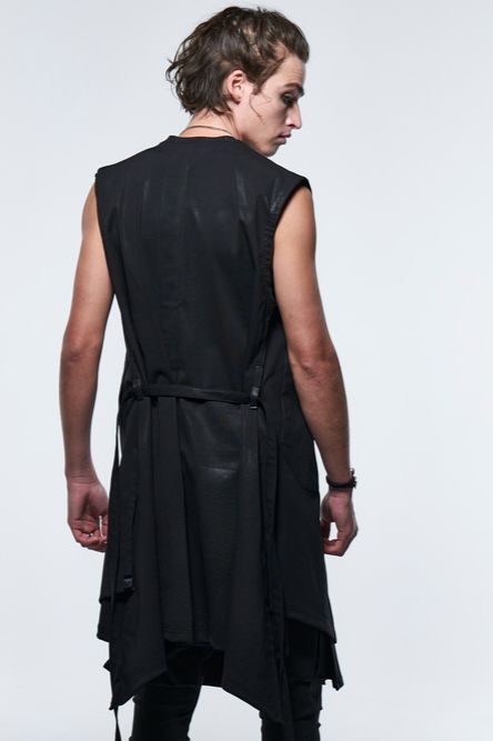 《予約品》 CoatingLongVest / ブラック 【kiryuyrik】 2023年3月以降入荷予定