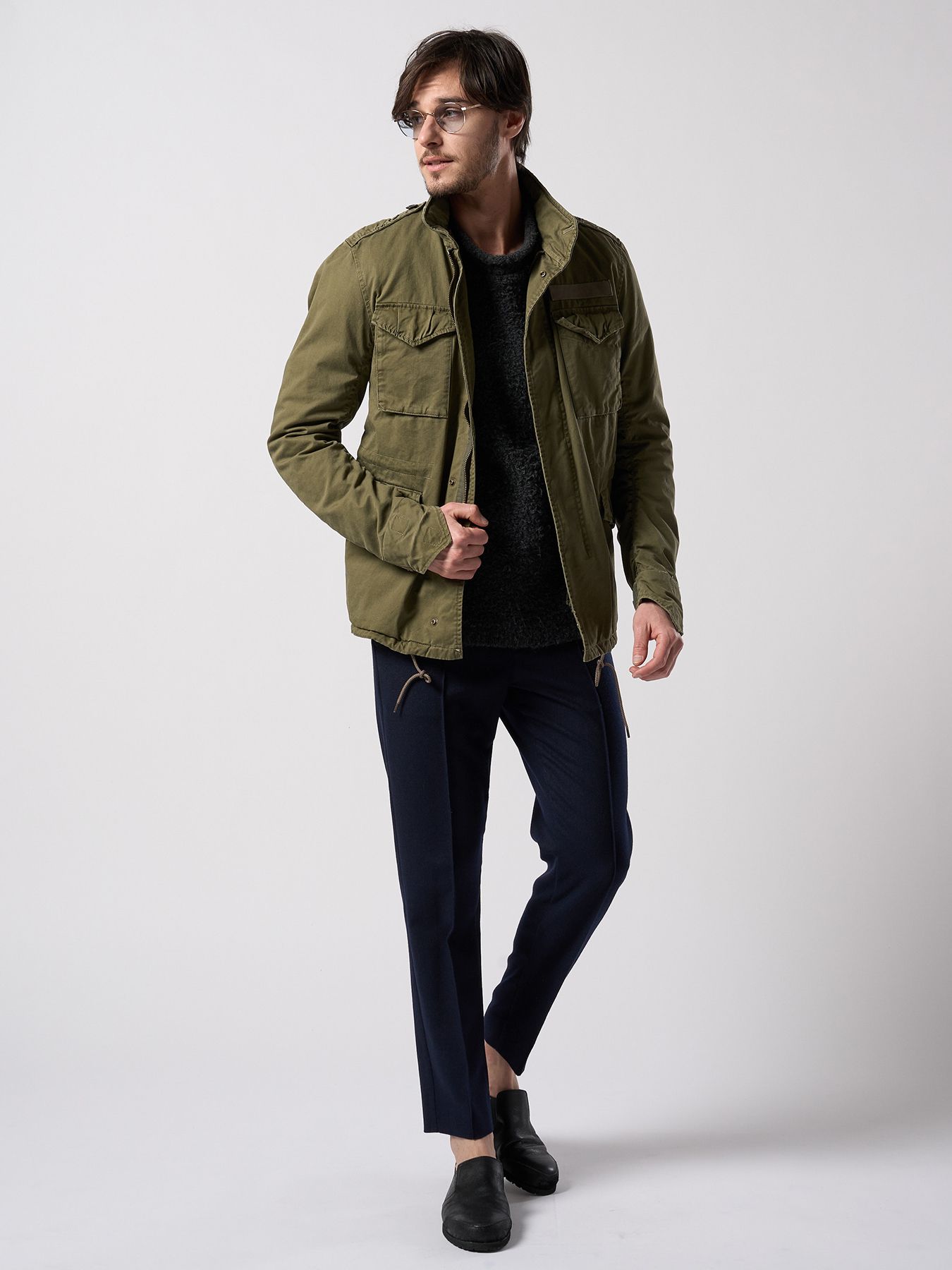 【予約品 4月19日(日) 18時締切】combination slip-on shoes / カーフレザー コンビネーション スリッポン シューズ / ブラック