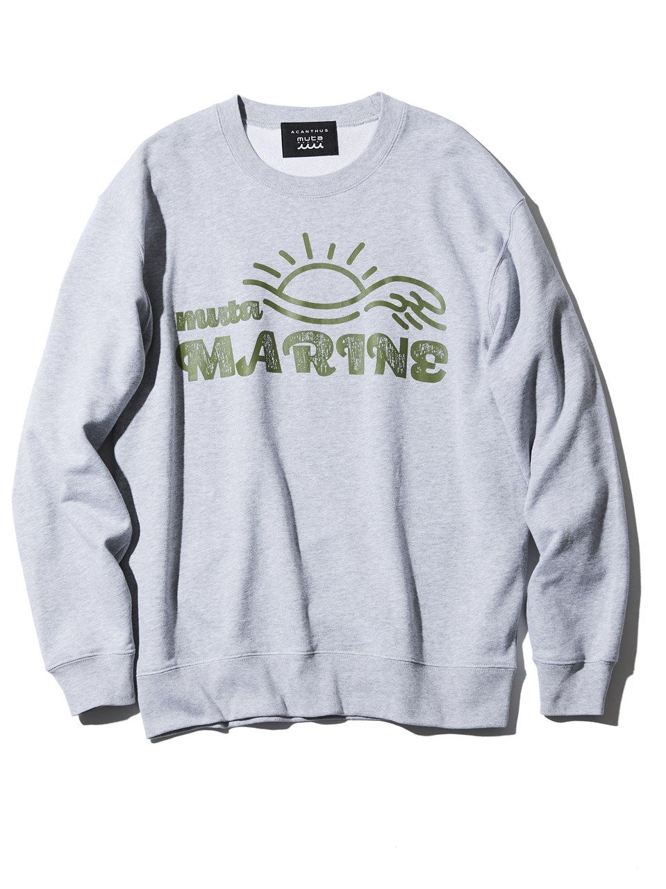 (予約品)  Trimming Pocket L/S Tee / Tシャツ / グレー 【Acanthus×muta】 8月下旬頃入荷予定