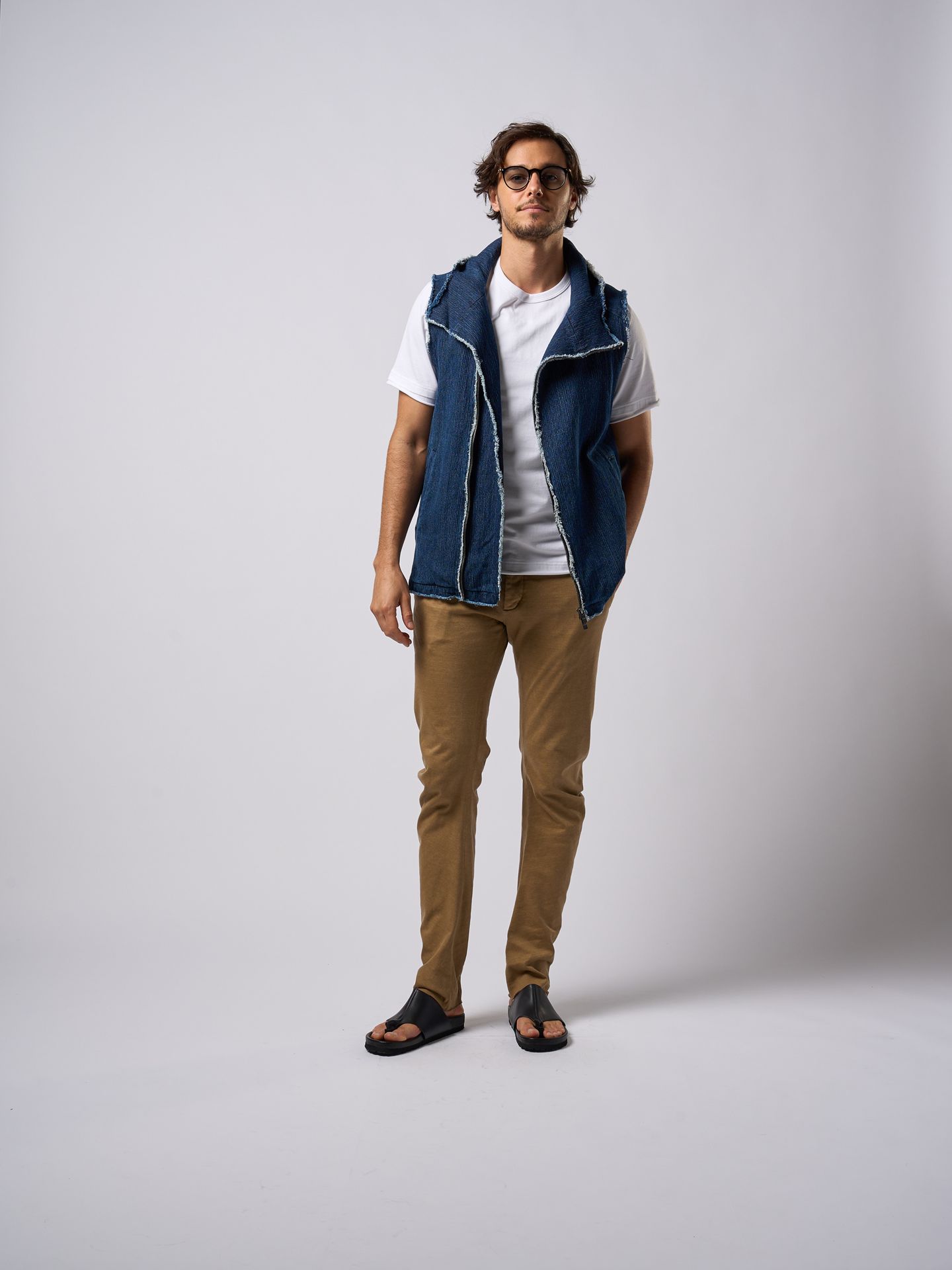riders wrap vest / ライダースベスト / インディコused加工