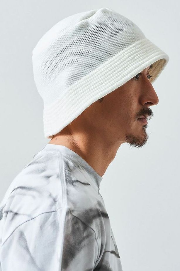 ACANTHUS×muta MARINE / アカンサス×ムータマリン / ハット / muta Logo Knit Bucket Hat / WHITE