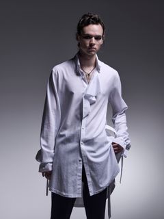 【予約品 】Shirring Frill Shirt / シャーリングフリルシャツ / ホワイト