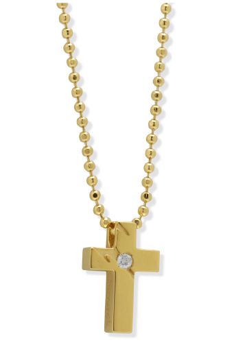 《予約品》 CrossNeckless ネックレス 18KメッキSilver925+Daimond 【kiryuyrik】 7月入荷予定