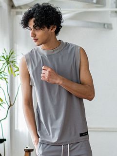《予約品3月3日18：00締め》 HOME  NYLON NO SLEEVE / ノースリーブ / グレー