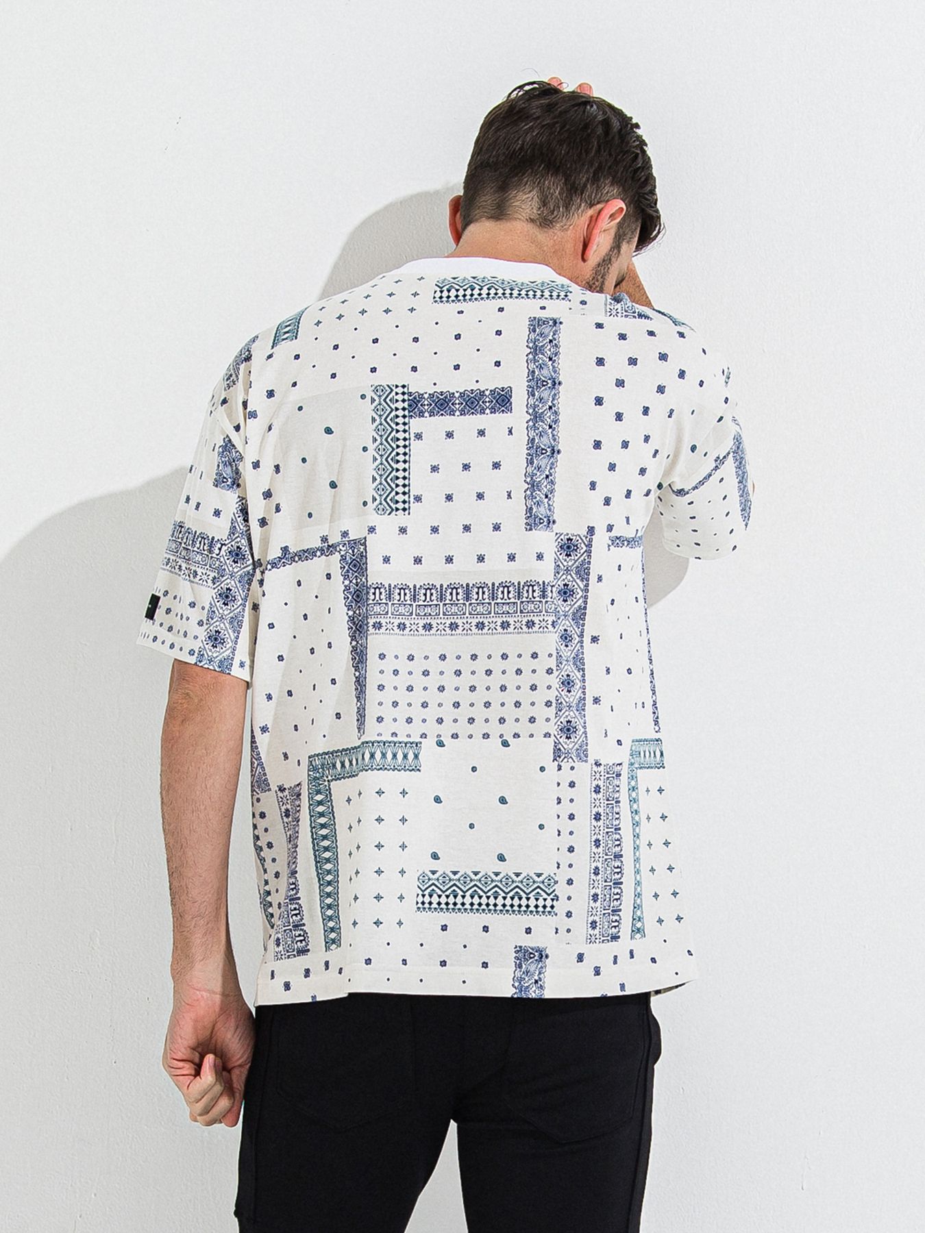 【予約品 】BANDANA OVER TEE / バンダナオーバーサイズTシャツ / ホワイト