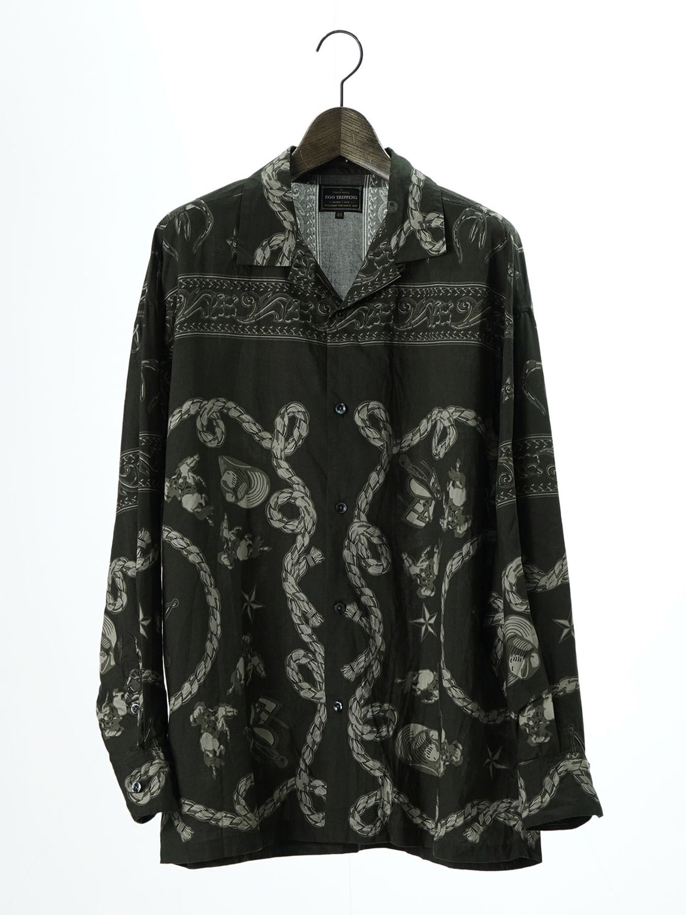 【予約品 11月23日(日) 締切】WESTERNBANDANA SHIRTS / バンダナプリント シャツ / CHARCOAL