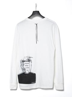 Natural Soft Cotton Plain Stitches Rib Crew Neck T-shirt / 30/-ナチュラルソフト天竺 クルーネック リブ ロングスリーブ Tシャツ / ホワイト