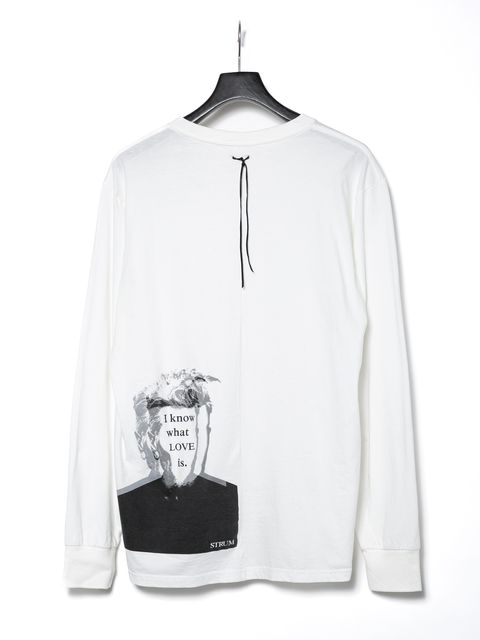 Natural Soft Cotton Plain Stitches Rib Crew Neck T-shirt / 30/-ナチュラルソフト天竺 クルーネック リブ ロングスリーブ Tシャツ / ホワイト