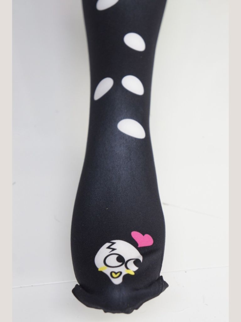 点字タイツ（美脚）  Braille tights / ブラック / 納期1～3週間