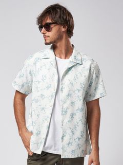 《予約品》 patterned s/s shirt / ハワイアンシャツ / ライトブルー