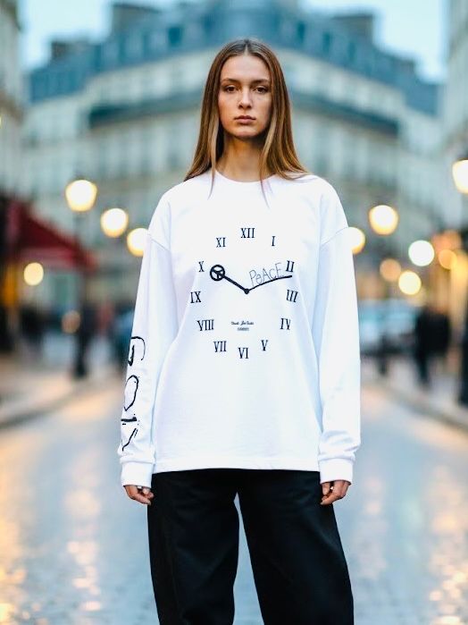 《受注生産2026年2月8日18時締め》GODSIZE CLOCK 長袖 RELAXED FIT TEE [WHITE]