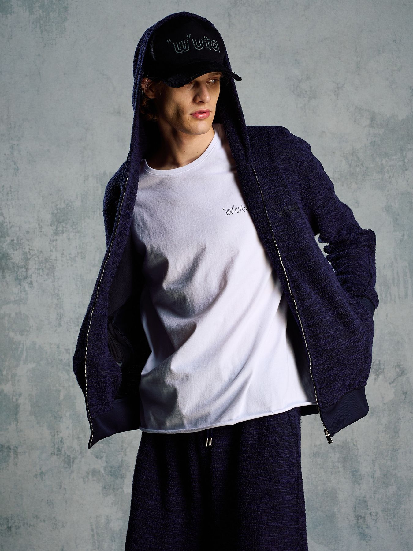 【予約品 1月25日(日) 締切】muta × wjk collection：cut-off S/S (printed) / カットオフ ショートスリーブ / ディープブラック