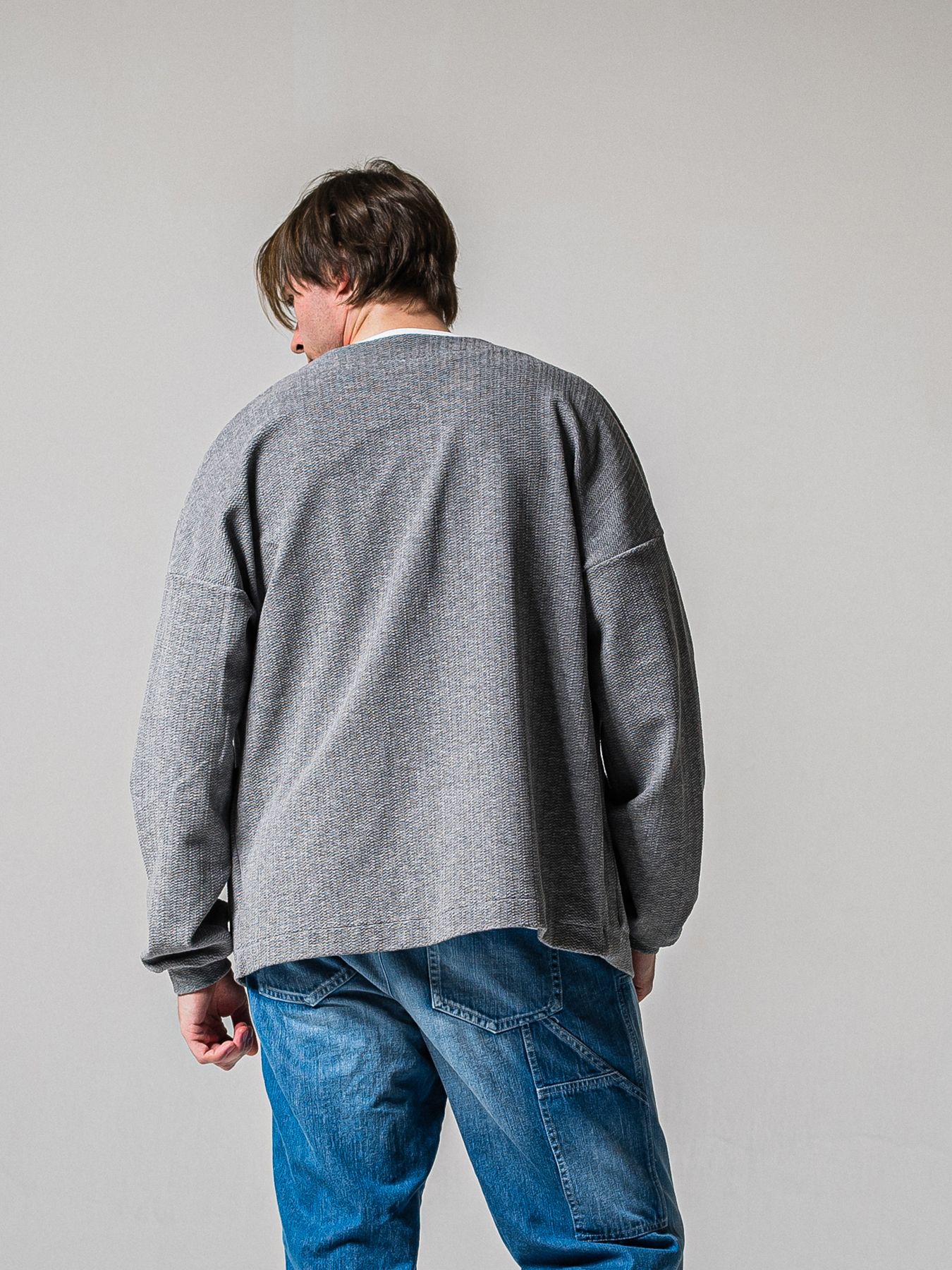 【予約品 11月16日(日) 締切】BLISTER KNIT C/D / ブリスターニットカーディガン  / グレー