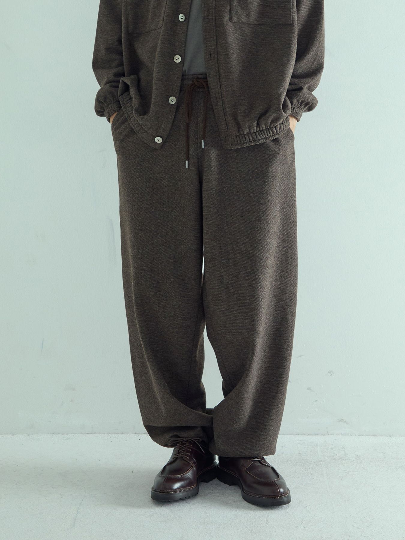 【予約品 】LUXMODERN EASYTROUSERS / イージーパンツ / 杢ブラウン
