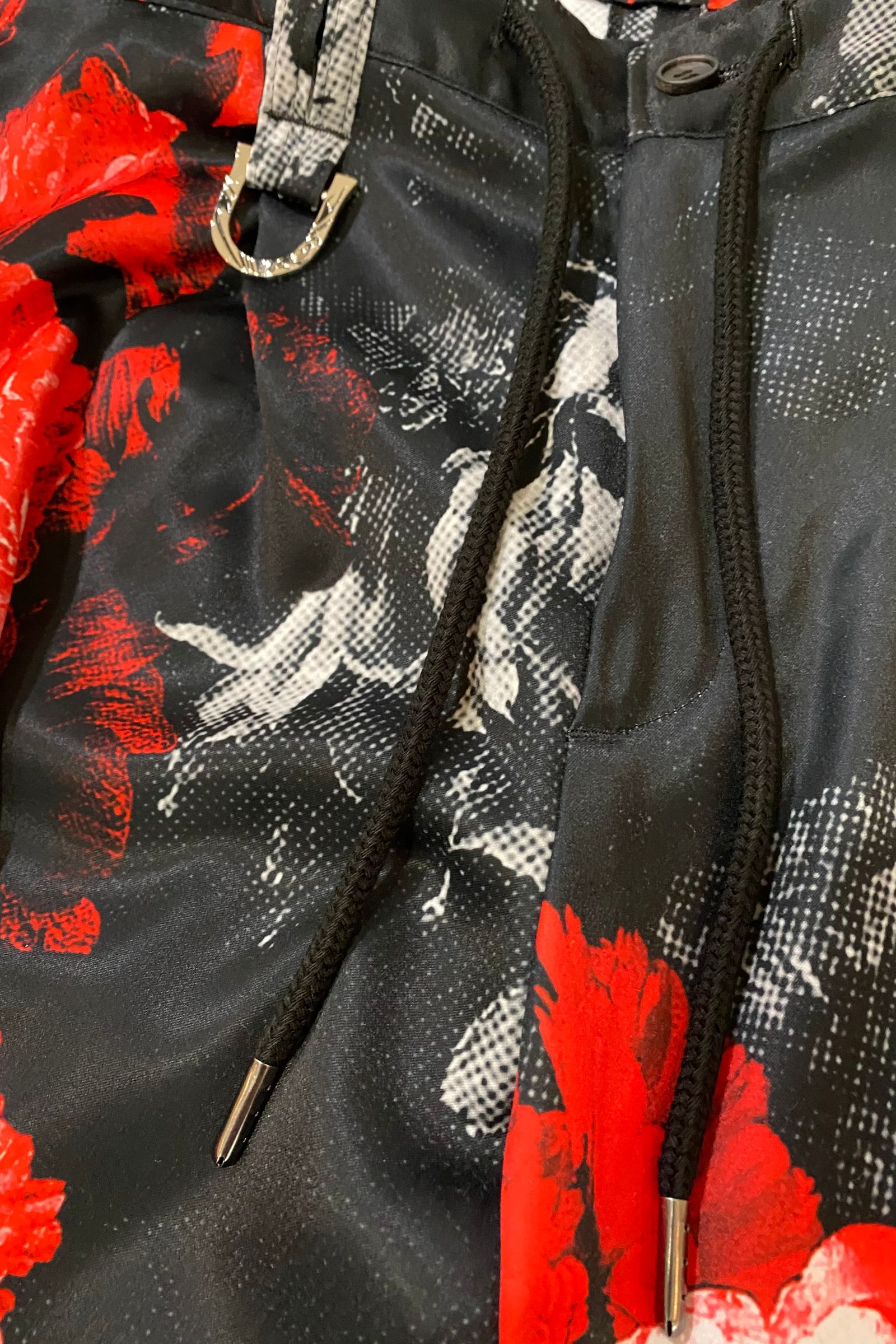 WideSlacks スラックス FloraSatin / Black&Red 【kiryuyrik】