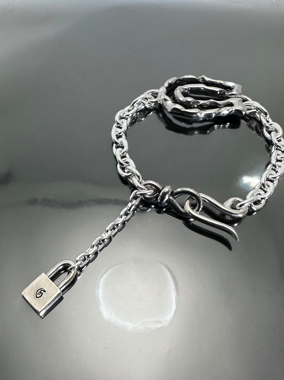 《受注生産》 OPEN HORSESHOE [LARGE] CHAIN BRACELET / オープンホースシューラージブレスレット 【注文から2-3週間後入荷予定】
