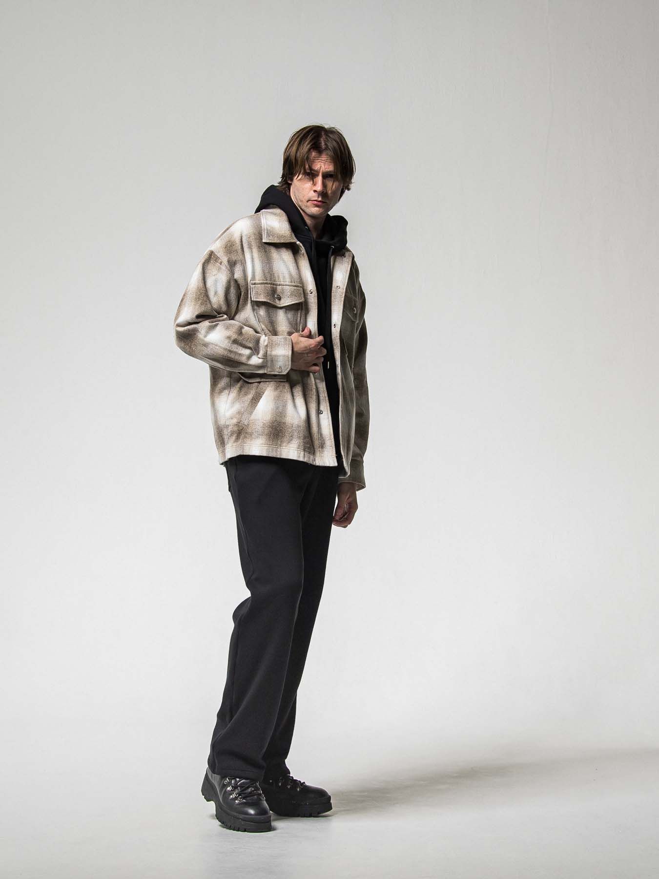 【予約品 8月31日(日) 締切】FLANNEL CHECK JK / フランネルチェック ジャケット / ブラウン