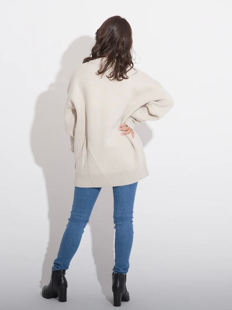 BOY CREW NECK SWEATER OFF WHITE【B223N6060031】