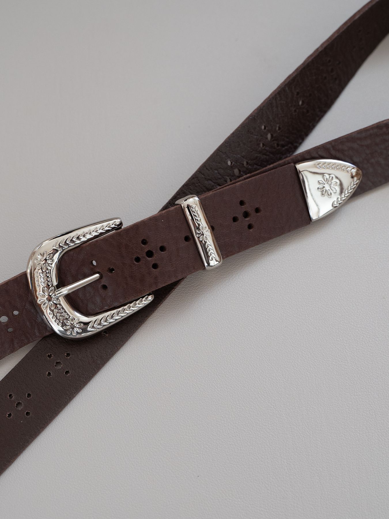 《予約品》 MEDALLION BELT / ベルト / ダークブラウン