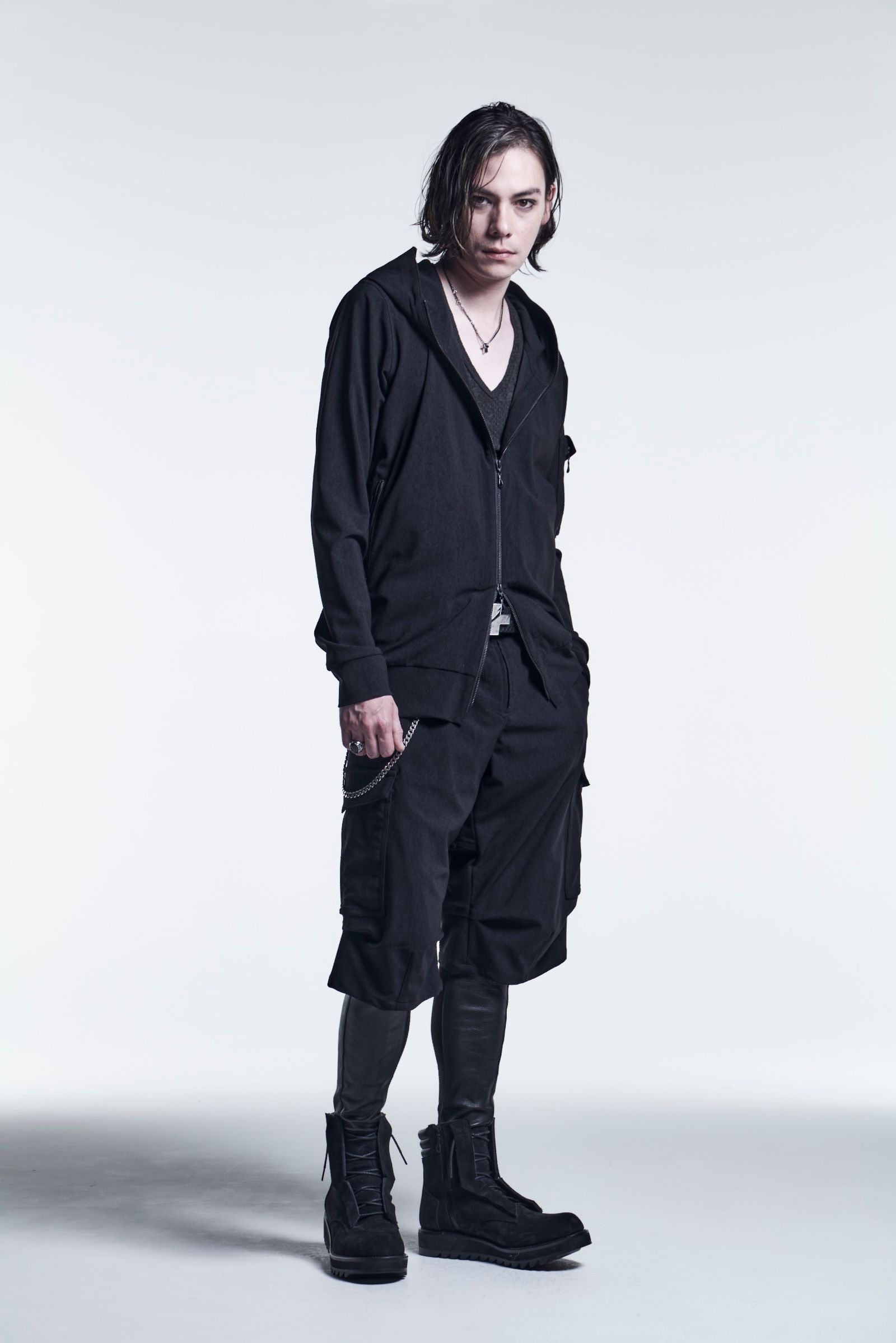 《予約品》 Hoodie HighTension / Black+WhitePrint 【kiryuyrik】 8月入荷予定