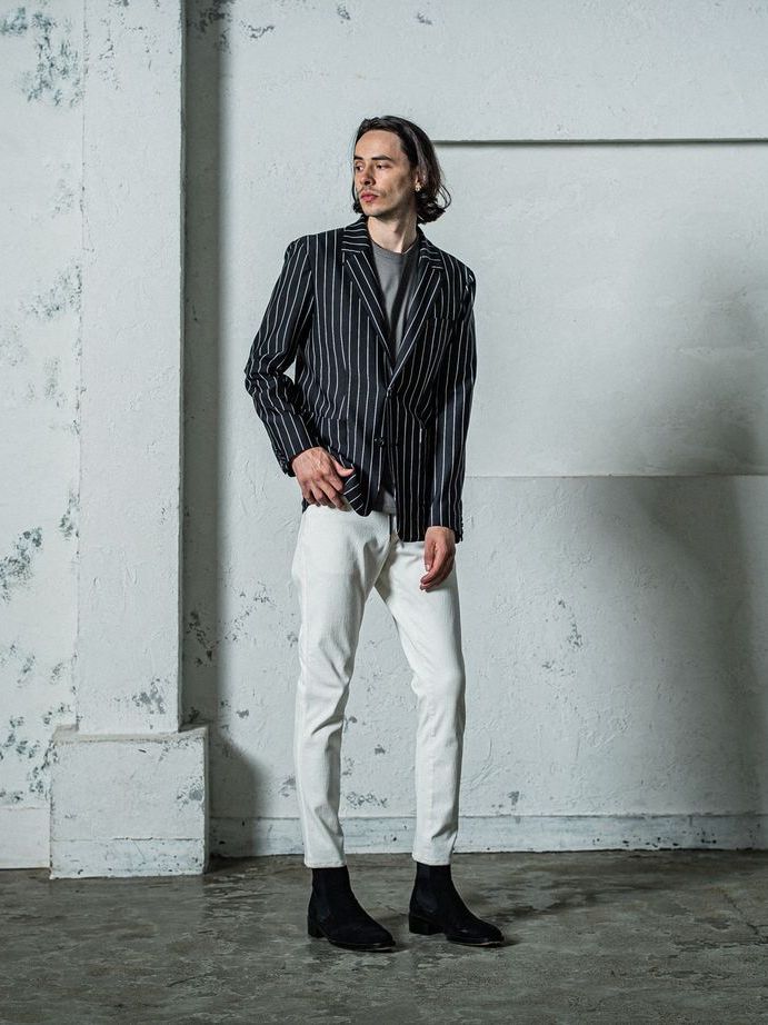 《予約11月17日19時締め》 MICK DENIM JERSEY / ジャージパンツ / ホワイト