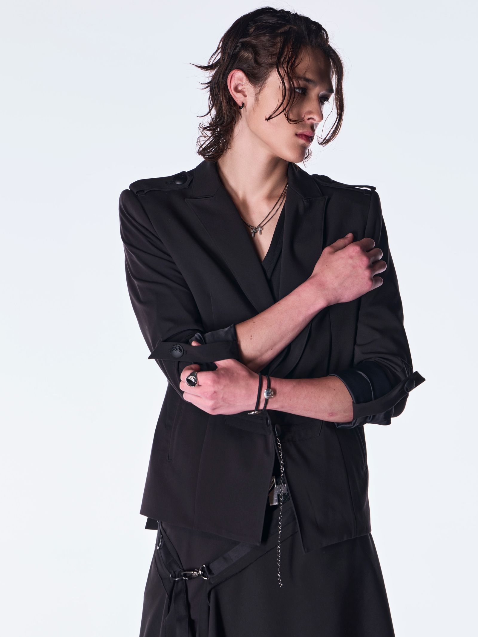 【予約品 6月29日(月) 締切】PE Gabardine Short Goth Jacket / ショート ゴスジャケット / ブラック