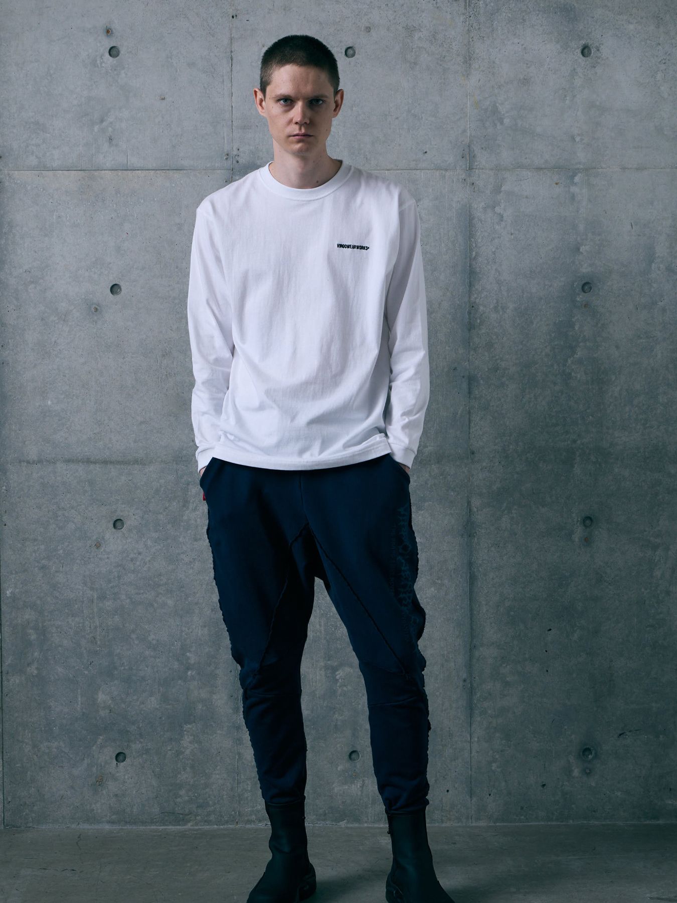 OBSERVER LST / プリント ロングスリーブTシャツ / WHITE