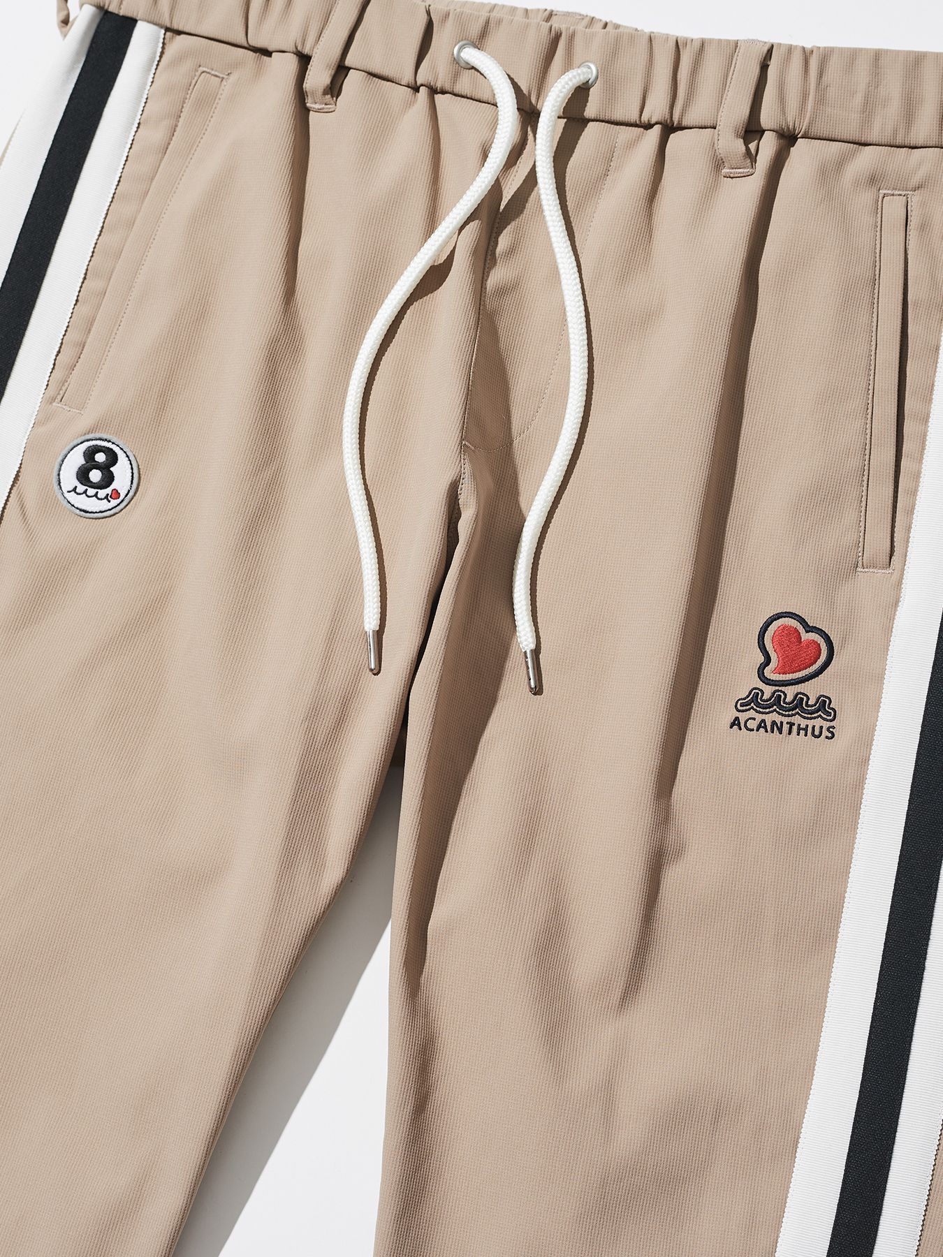 【予約品 10月9日(木) 締切】muta sweet side line pants / ラインパンツ / ベージュ【Acanthus × muta MARINE】