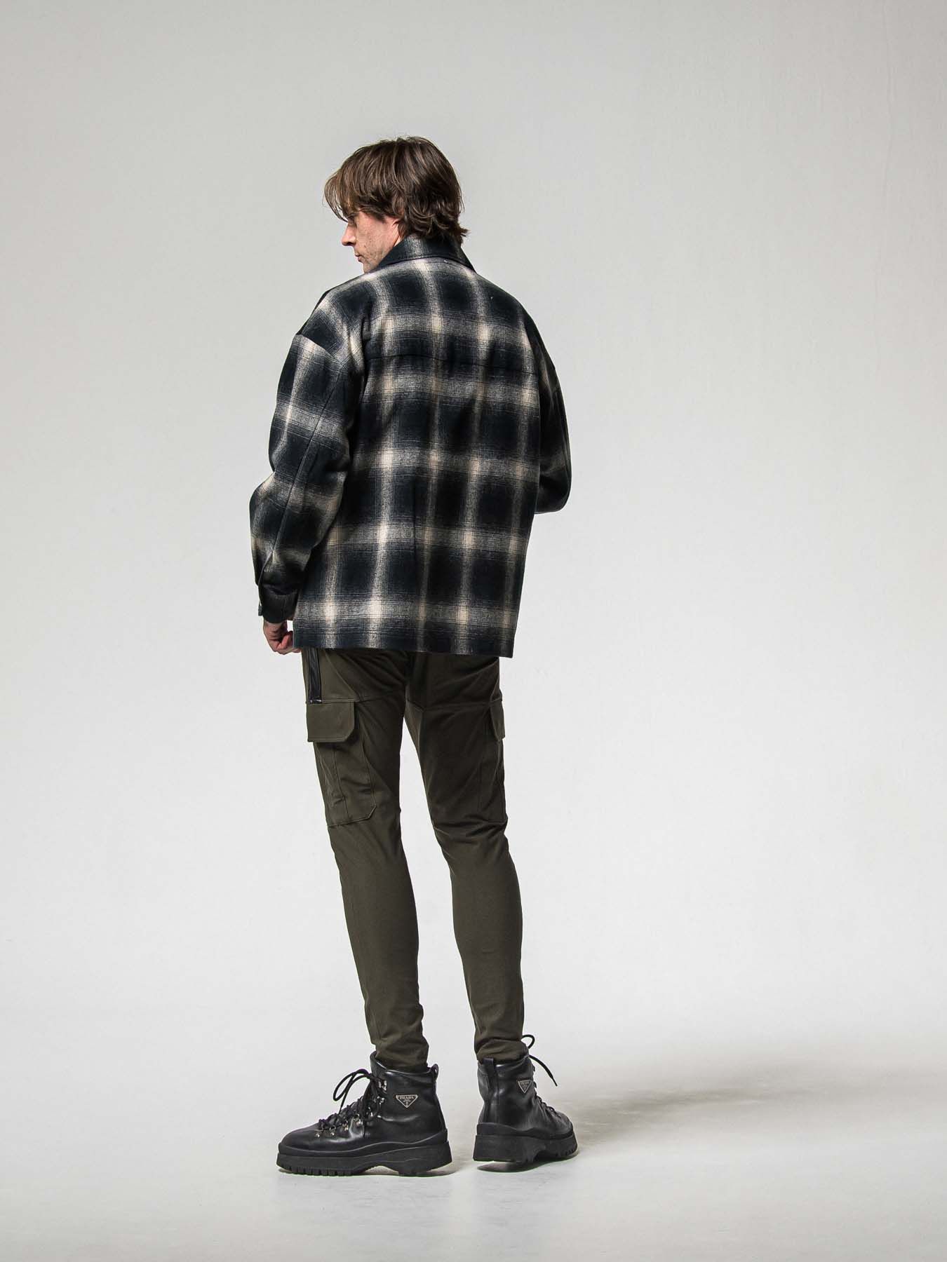 【予約品 8月31日(日) 締切】FLANNEL CHECK JK / フランネルチェック ジャケット / ブラック
