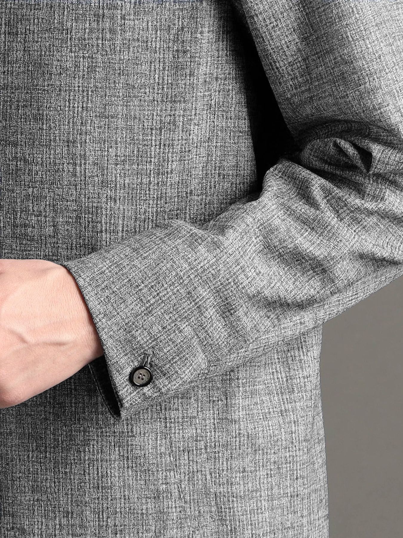 メランジドッツ チェスターコート / ライトグレー【MONSIEUR NICOLE】