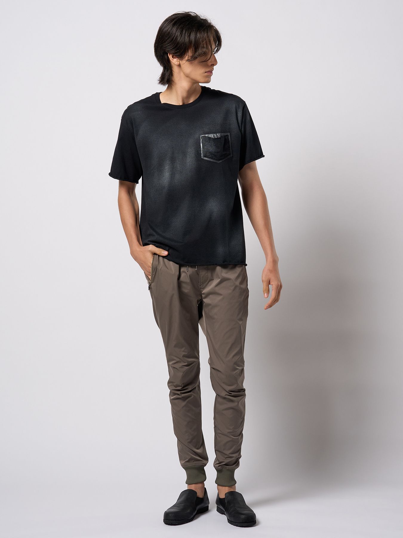 【予約品 9月23日(火) 締切】combination slip-on shoes / コンビネーション スリッポンシューズ / ブラック