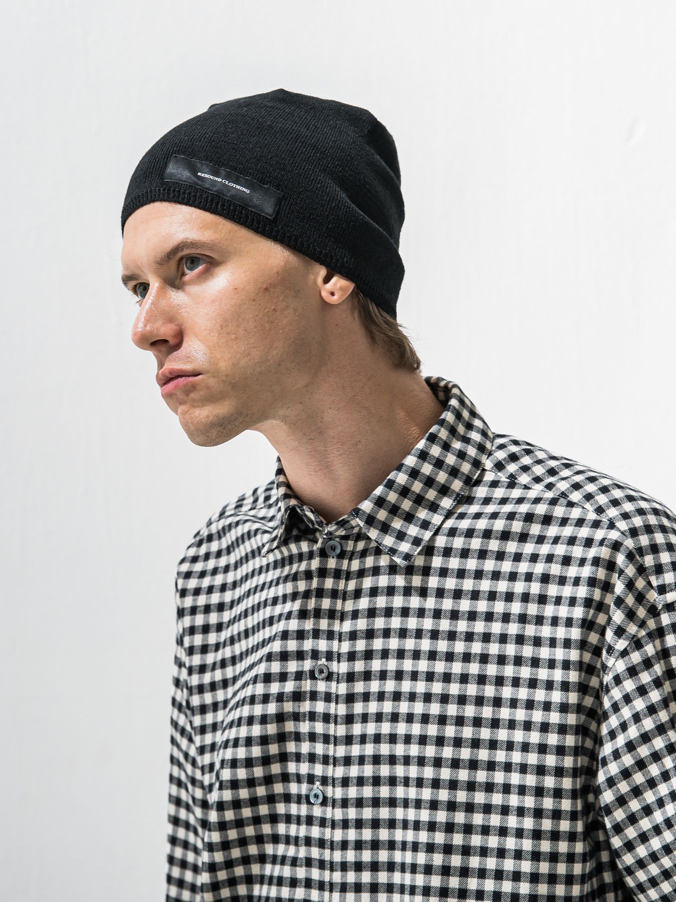 【予約品 9月6日(日) 締切】WOOL KNIT CAP / ウール ニットキャップ / ブラック×RCタグ