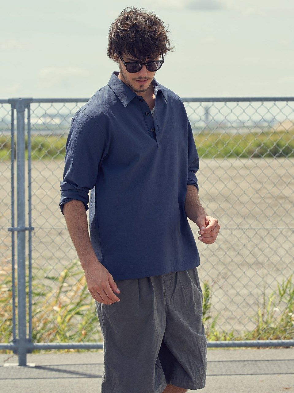 《予約品》 shirt pullover / プルオーバーシャツ / ネイビー