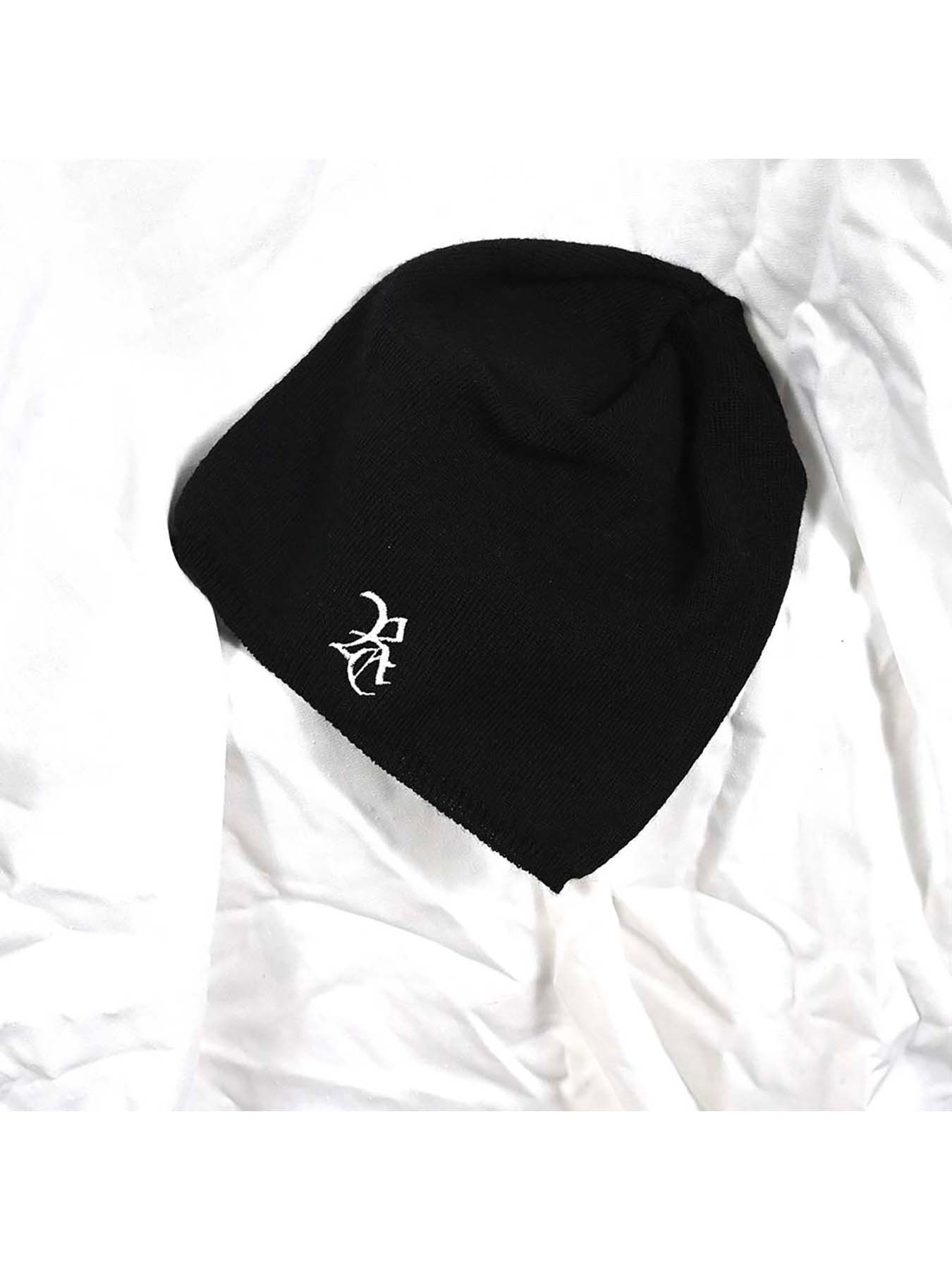 【予約品 8月31日(日) 締切】WOOL KNIT CAP / ウール ニットキャップ / ブラック RCロゴ刺繍