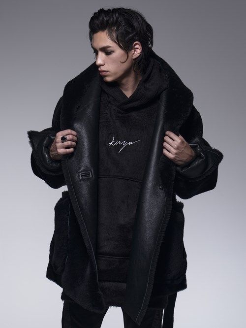 《予約品》 ShawlHoodMoutonCoat / リバーシブルムートンコート / ブラック 【kiryuyrik】 11月以降入荷予定